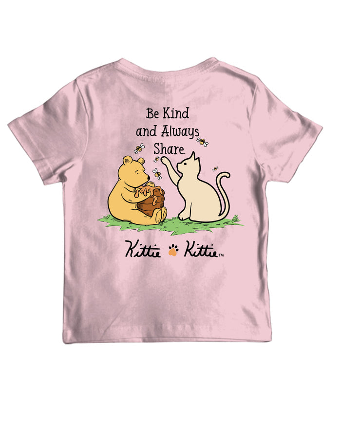 BE KIND AND ALWAYS SHARE KITTIE, YOUTH SS KITTIE KITTIE