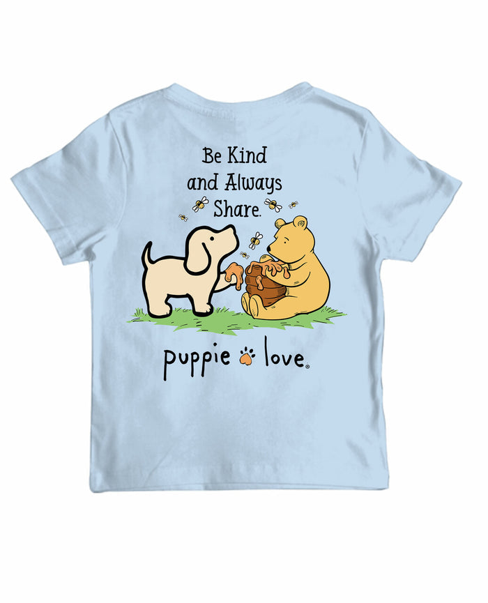 BE KIND AND ALWAYS SHARE PUP, YOUTH SS PUPPIE LOVE