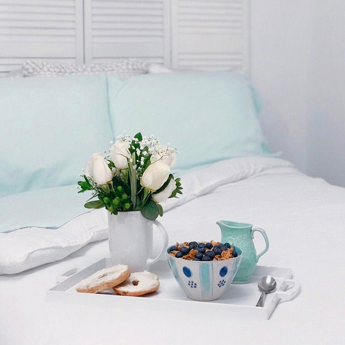 Beach Blue Low Profile Sheet Set For 8"-12" Thin Mattresses