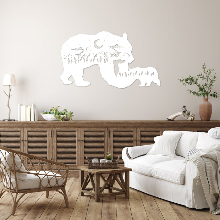 Bear Family - Metal Wall Art - MetalPlex