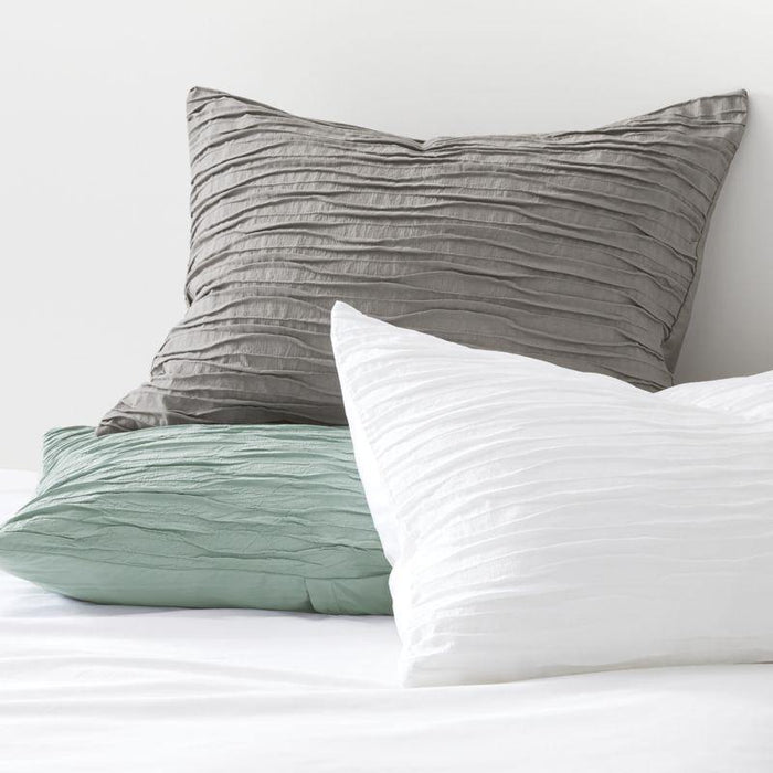 Belamy Euro Nickel Pleated Sham - Crate and Barrel Philippines