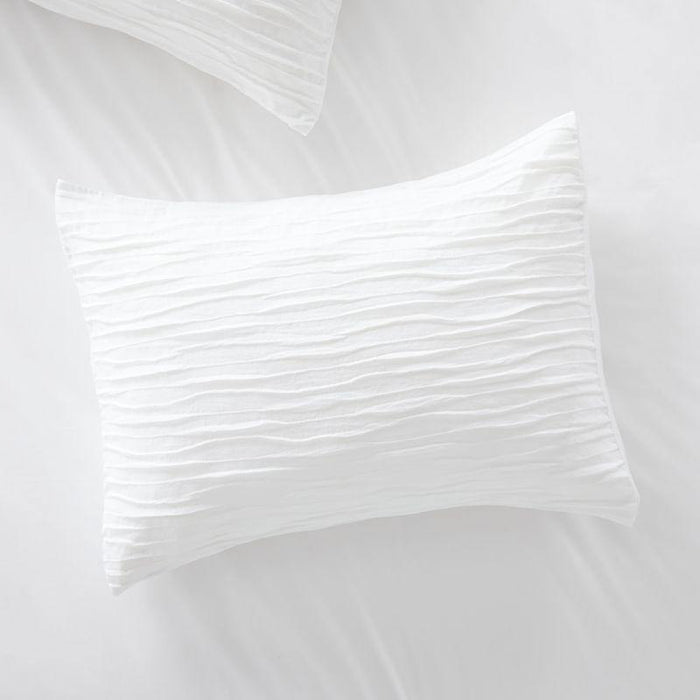 Belamy Standard White Pleated Sham - Crate and Barrel Philippines