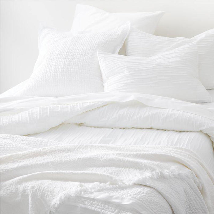 Belamy Standard White Pleated Sham - Crate and Barrel Philippines