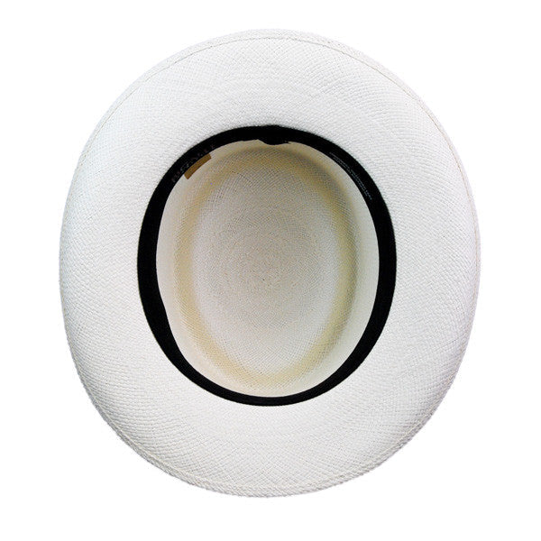 Bigalli - White Panama Explorer Gambler Hat Inside