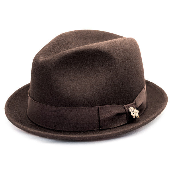 Bigalli - Stingy Brim Milano Felt Fedora - Dark Brown
