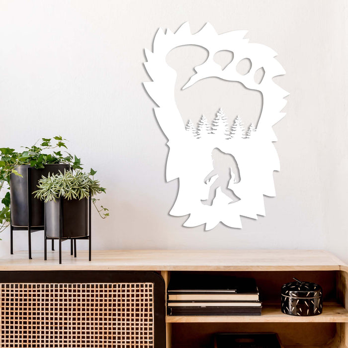 Bigfoot Foot Print - Metal Wall Art - MetalPlex