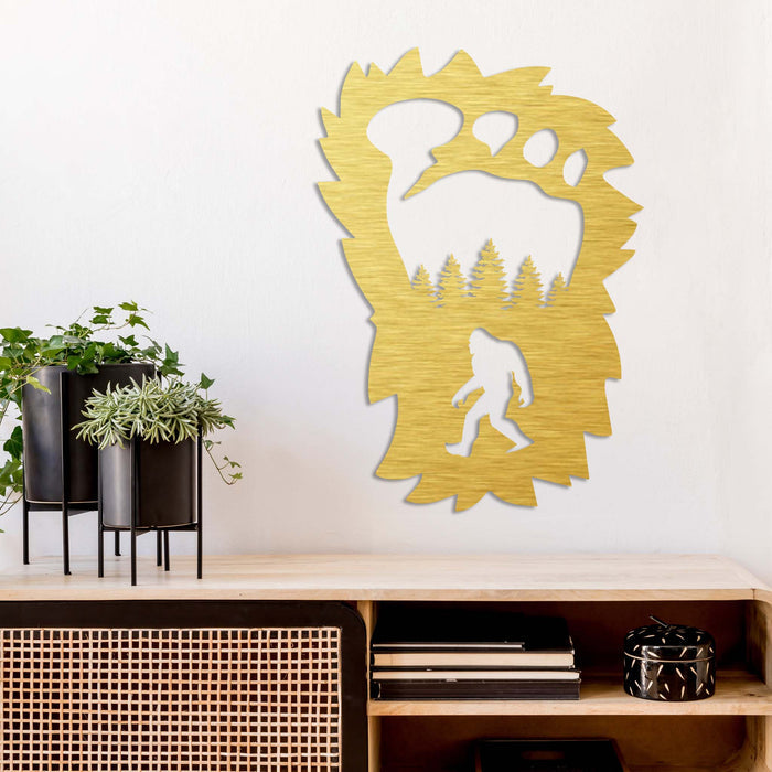 Bigfoot Foot Print - Metal Wall Art - MetalPlex