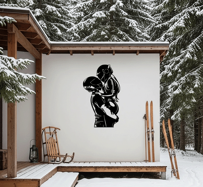 Biker Couple - Metal Wall Art