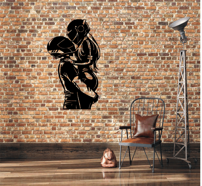 Biker Couple - Metal Wall Art