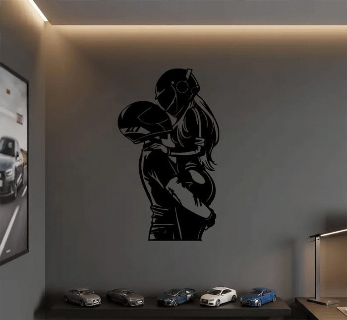 Biker Couple - Metal Wall Art
