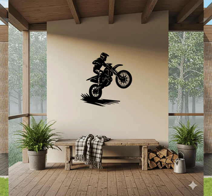 Biker Metal Wall Art