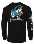 BLACK AND BLUE MASCOT PUP, ADULT LS PUPPIE LOVE