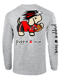 BLACK AND RED MASCOT PUP, ADULT LS PUPPIE LOVE