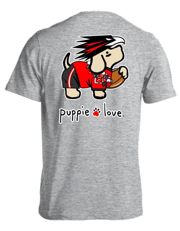 BLACK AND RED MASCOT PUP PUPPIE LOVE
