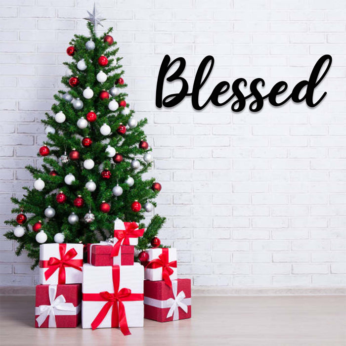 Blessed Script - Metal Wall Art - MetalPlex