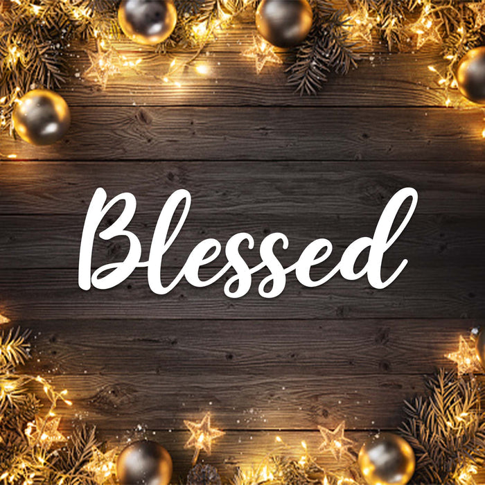 Blessed Script - Metal Wall Art - MetalPlex