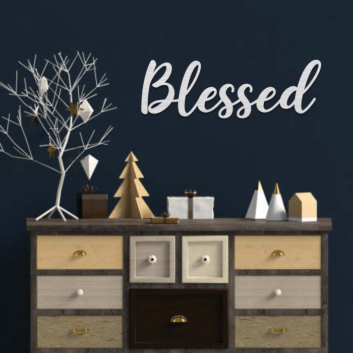 Blessed Script - Metal Wall Art - MetalPlex