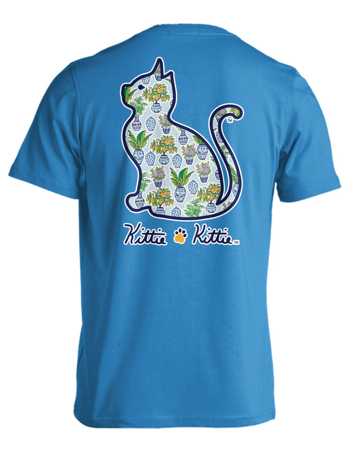 BLUE AND WHITE VASES KITTIE KITTIE KITTIE