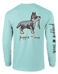 BLUE HEELER PUP, ADULT LS PUPPIE LOVE