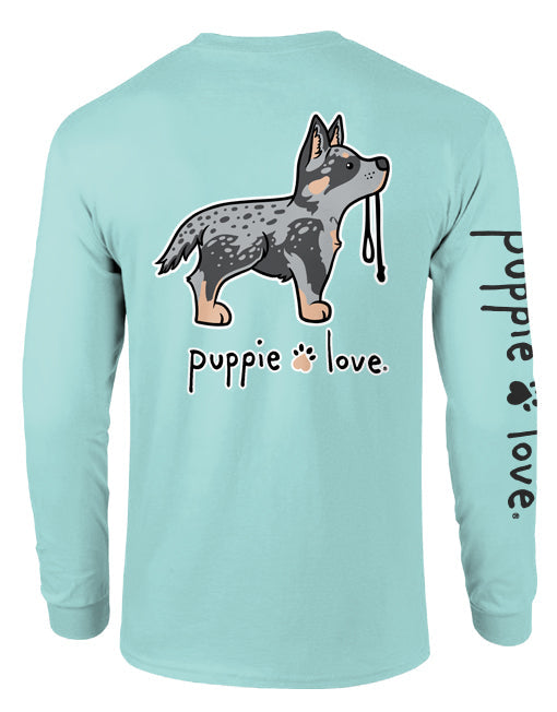 BLUE HEELER PUP, ADULT LS PUPPIE LOVE