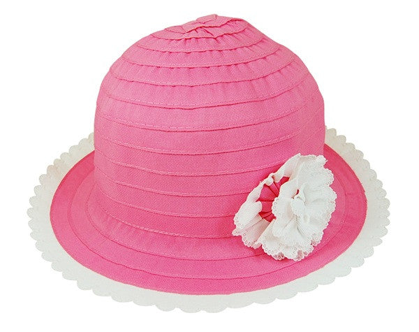 Boardwalk Style - Child's Ribbon Crusher With Flower Pink