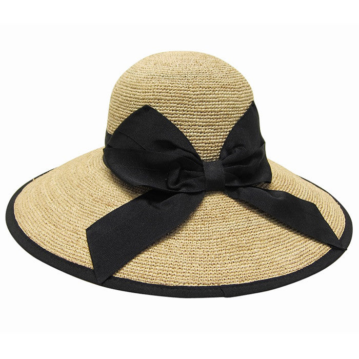 Boardwalk Style - Fine Crochet Raffia Resort Hat Back