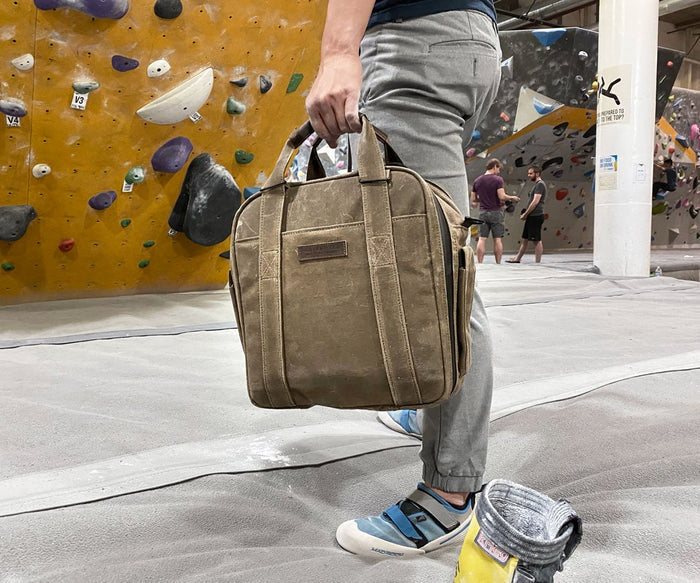 Perfect caddy for climbing gyms