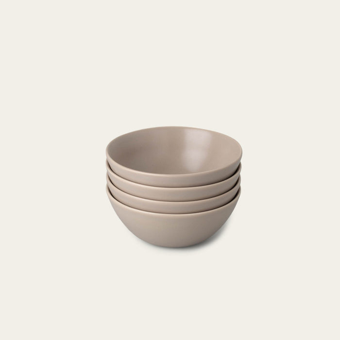 Breakfast bowls dinnerware by Fable Home, shown in a deserttaupe finish. – #deserttaupe
