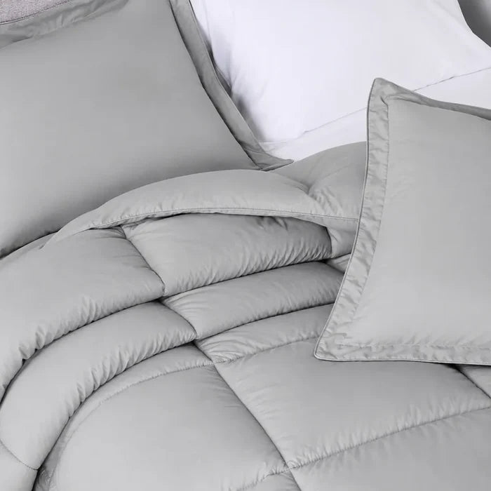 Brushed Silver Oversized Comforter Set