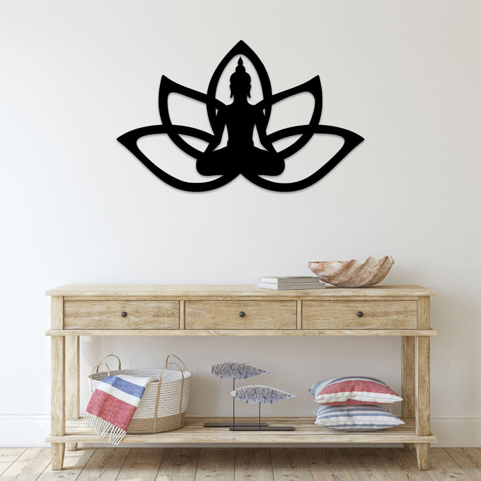 Buddha Lotus Flower - Metal Wall Art - MetalPlex