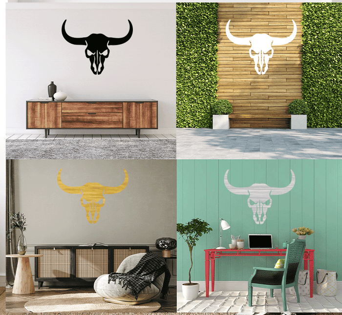 Bull Skull - Metal Wall Art