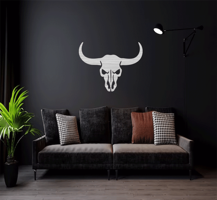 Bull Skull - Metal Wall Art