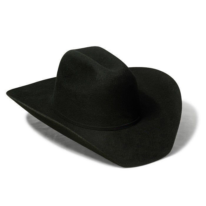 Bullhide Hats by Montecarlo - 4X "Kingman" Wool Felt Black Cowboy Hat / Rhinestone Buckle (Opposite Side)
