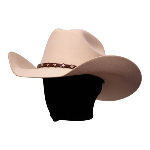 Bullhide Hats by Montecarlo - 8X "True West" Wool Felt Tan Cowboy Hat (Model Left)