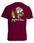 BURGUNDY AND GOLD MASCOT PUP PUPPIE LOVE