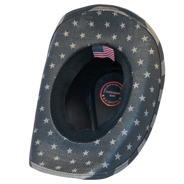California Hat Company Freedom Star American Flag Hat - Bottom, Inside