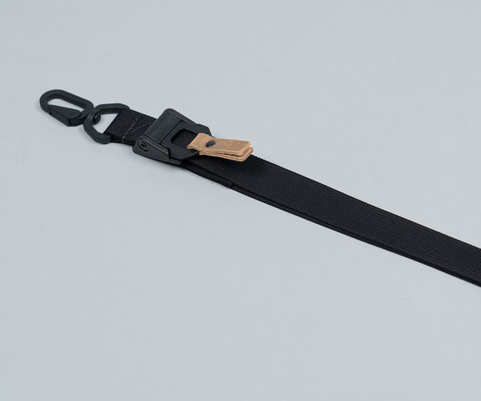 Black 1'' w/ Grizzly Leather Tab - $25