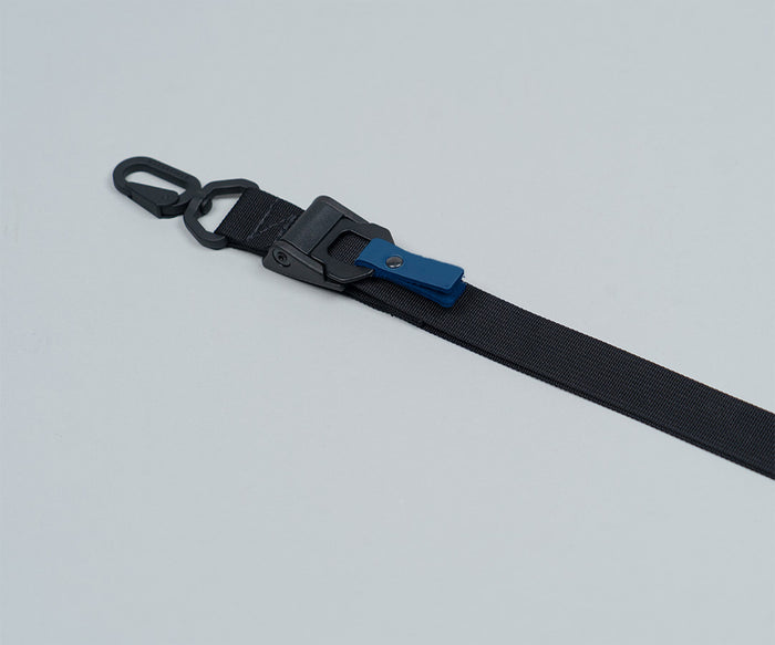 Black 1'' w/ Blue Leather Tab - $25