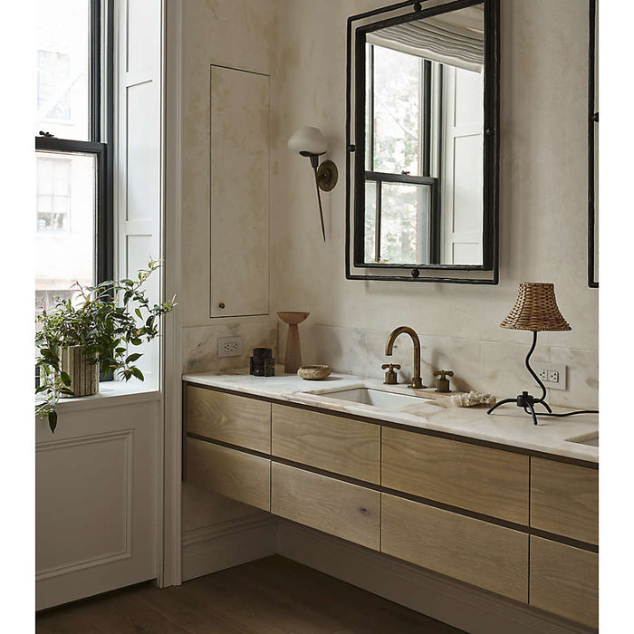 Canali Small Travertine Square Planter by Athena Calderone