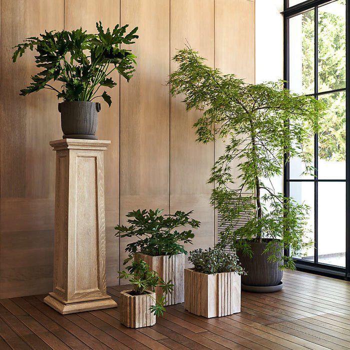 Canali Small Travertine Square Planter by Athena Calderone