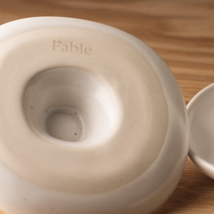 Candle holders decor by Fable Home, shown in a small/speckledwhite finish. – #small/speckledwhite