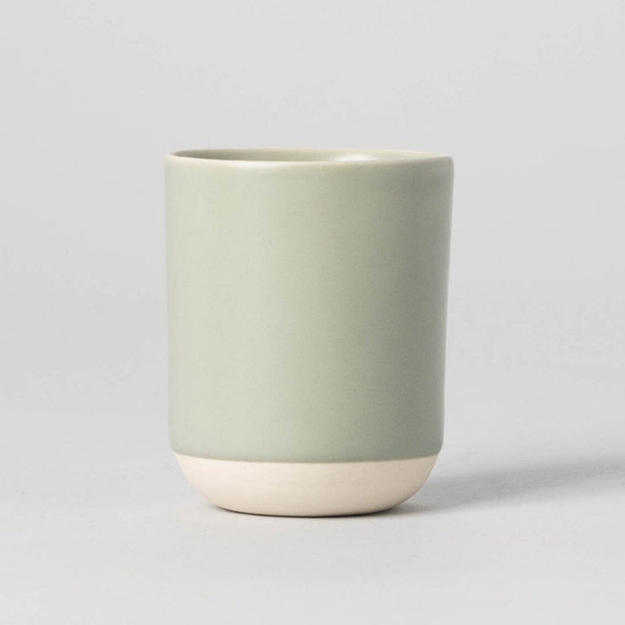 Cappuccino cups drinkware by Fable Home, shown in a beachgrassgreen finish. – #beachgrassgreen