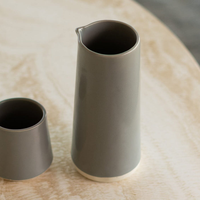 Carafe drinkware by Fable Home, shown in a dovegray finish. – #dovegray