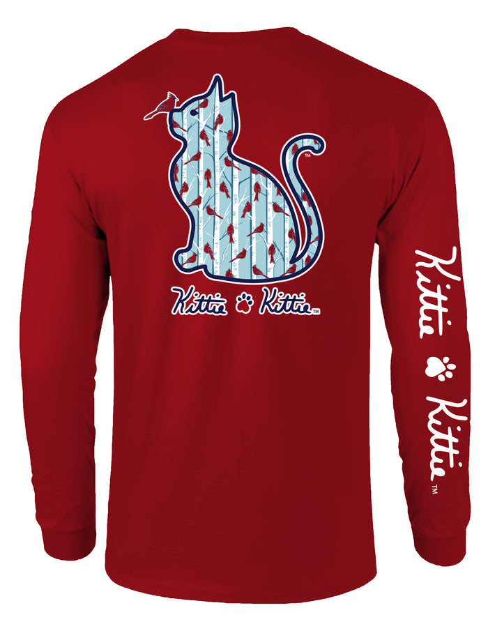 CARDINAL PATTERN KITTIE, ADULT LS KITTIE KITTIE