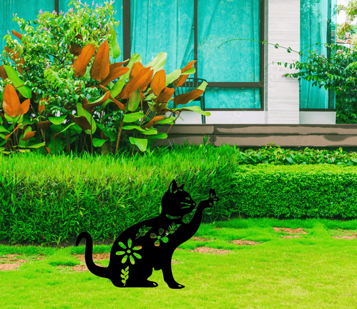 Cat Garden Stake - Metal Art - MetalPlex