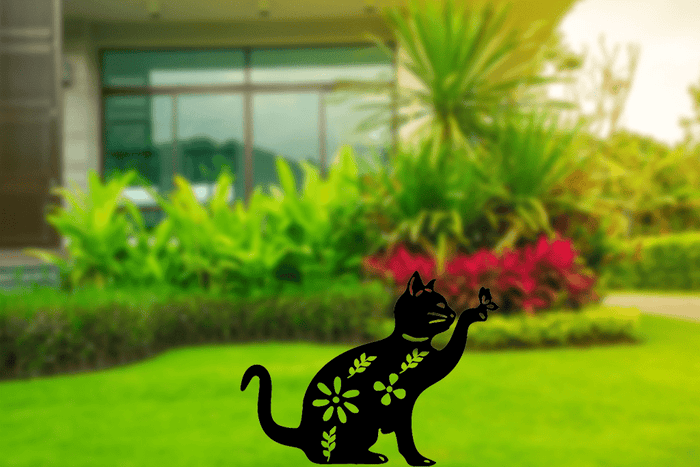 Cat Garden Stake - Metal Art - MetalPlex