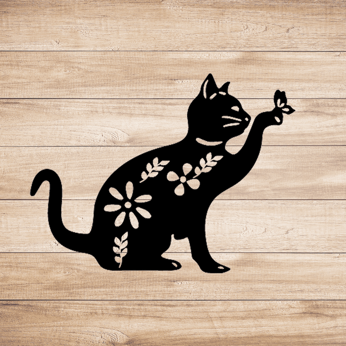 Cat Garden Stake - Metal Art - MetalPlex