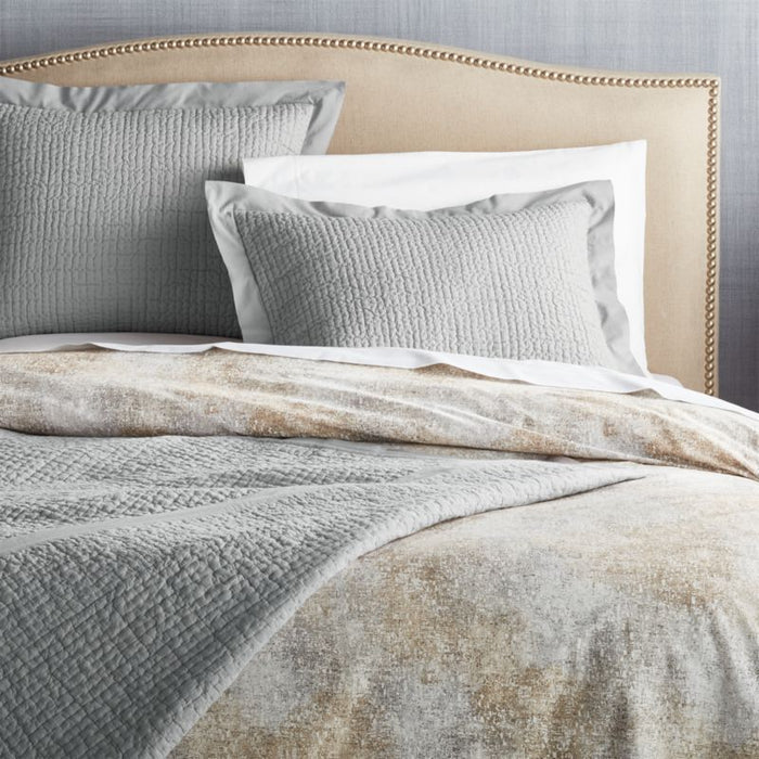 Celeste Grey Solid King Sham