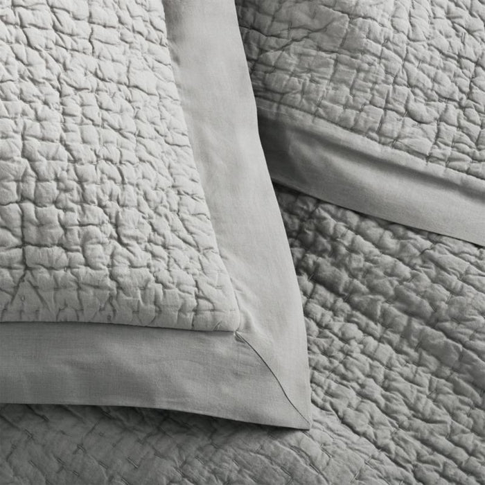 Celeste Grey Solid King Sham