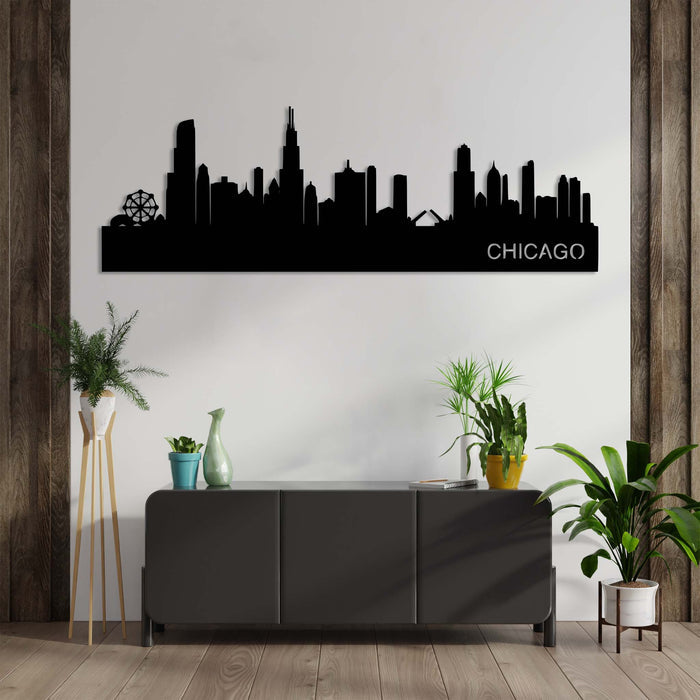 Chicago Skyline - Metal Wall Art - MetalPlex